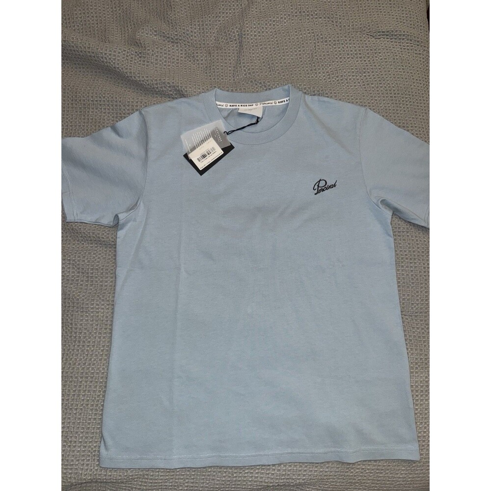 Percival Men’s Perci Script T Shirt Light Blue Size Large